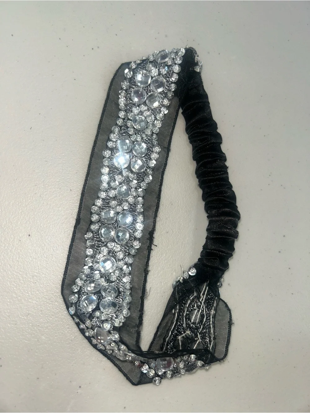 Daytrip Black Headband with Crystal Embellishments
